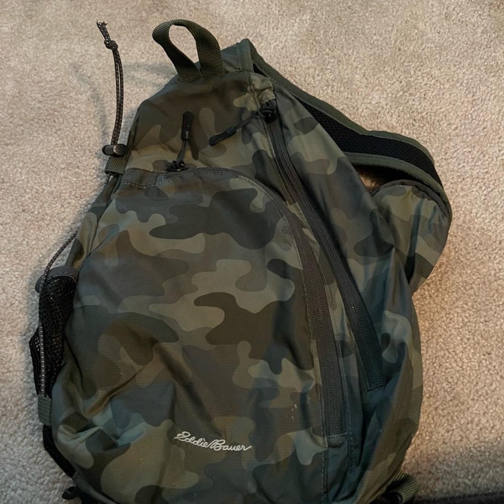 Eddie Bauer camouflage sling bag